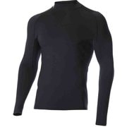 ヒートギア フィッティド ロングスリーブ モックシャツ 1371672 Black/Mod Gray (001) XLサイズ [ゴルフ インナーシャツ メンズウェア]