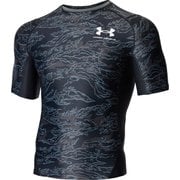 アイソチル コンプレッション ショートスリーブ シャツ プリント ISO-CHILL Comp SS Printed 1371892 Black(001) LGサイズ [コンディショニングウェア シャツ メンズ]