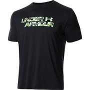 テック ショートスリーブ Tシャツ ワードマーク シーズナル 1371908 Black/Quirky Lime (002) LGサイズ [ランニングウェア シャツ メンズ]