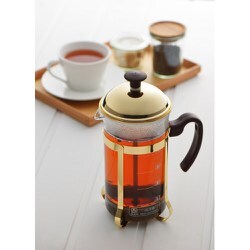 エレガンス　ティーサーバー　５人用 ヨシカワ モカブラウン コーヒープレス＆ティーサーバー SJ3306
