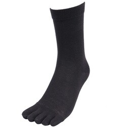 快心地ソックス 5本指 4P /サイズ 25～27cm/ ブラック RK-5080