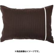 IN61550-93 [枕カバー 綿100％ 上品なサテンストライプ地 はしごレース イニコ 43×63cmまくら用 ブラウン]