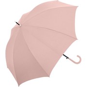 婦人長傘 無地 艶消し手元 ピンクベージュ 58cm 612-008