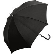 婦人長傘 無地 艶消し手元 ブラック 58cm 612-008