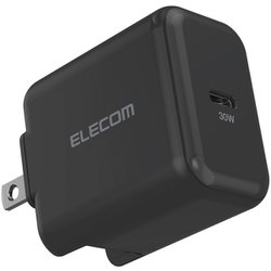 USB Power Delivery 30W AC充電器 USBタイプC1ポート スイングプラグ ブラック ACDC-PD2130BK