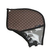 フラットハンドル専用ハンドルカバー02 水玉茶 FHT-002