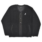 C6163N N9 L [KANGOL プードルフリースノーカラージャケット N9ブラック Lサイズ]