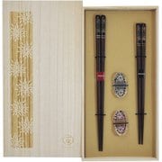 夫婦箸 桐箱 箸置き 付 華花火 2膳 39282