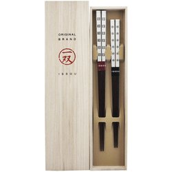 夫婦箸 桐箱 銀模様 2膳 39284