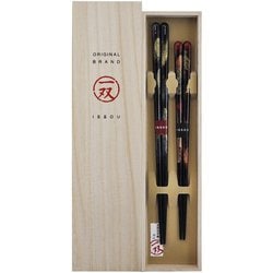 食洗機対応 夫婦箸 桐箱 あけぼの 2膳入 39343