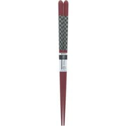 食洗機対応 塗り箸 20.5cm チェッカー レッド 11500