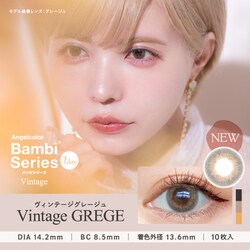 バンビシリーズ ヴィンテージ ワンデー ヴィンテージグレージュ 10枚入 -4.50 [カラーコンタクトレンズ]