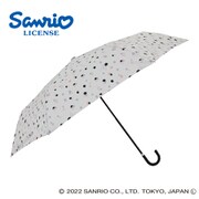 折りたたみ傘 サンリオ 55cm 手開き式 安全カバー クロミ/ドット 90560