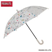 子供用傘 ピーナッツ スヌーピー 45cm 手開き式 安全手開き 透明窓付き お名前ネーム付き スヌーピー 15623