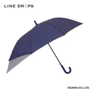 LINEDROPS キッズ トランスフォーム傘 ジャンプ式 55cm 8本骨 ネイビー 22LD-55TF