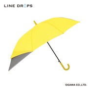 LINEDROPS キッズ トランスフォーム傘 ジャンプ式 55cm 8本骨 イエロー 22LD-55TF