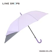 LINEDROPS キッズ トランスフォーム傘 ジャンプ式 55cm 8本骨 パープル 22LD-55TF