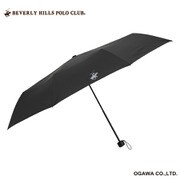 折りたたみ傘 BHPC ビバリーヒルズポロクラブ 60cm 手開き式 8本骨 ワンポイントロゴ付 ブラック 71161