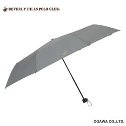 折りたたみ傘 BHPC ビバリーヒルズポロクラブ 60cm 手開き式 8本骨 ワンポイントロゴ付 グレー 71162