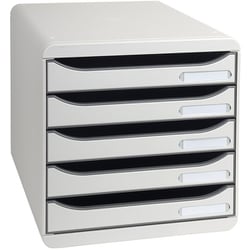 MTF309740D [EXACOMPTA ビッグボックス プラス レターケース 5段 ライトグレー]