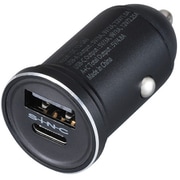 F327 [車内用品 車載充電器 DCアルミパワープラグ PD/C+A Type-A 5V/MAX3A Type-C PD・MAX27W 12V/24V車用]