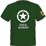 AMO-8077M アモ アメリカ陸軍 星マーク Tシャツ Mサイズ [プラモデル用品]
