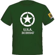 AMO-8077XL アモ アメリカ陸軍 星マーク Tシャツ XLサイズ [プラモデル用品]