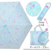 6721614-006-05-2 [折傘 マーメイド フリーサイズ ブルー]