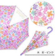 長傘 水彩フラワー Lサイズ ピンク 8721604-004-06-6