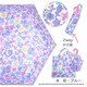 折傘 水彩フラワー フリーサイズ ブルー 8721613-006-05-1