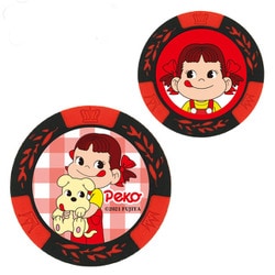 MK0316 [チップマーカー ペコちゃん ミルキー レッド/ドッグ（1枚）]