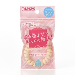 スプリングヘアゴム 2個入り マットホワイト