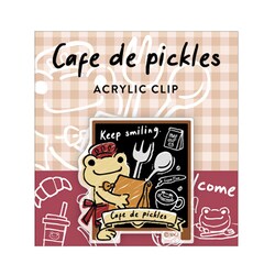 PCAC10 かえるのピクルス アクリルクリップ cafe de pickles keep smiling [キャラクターグッズ]