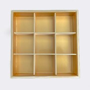 白松おせち箱6寸 9仕切板・金内装紙付き 内寸約183×183×H45mm 10個 SD197151-10
