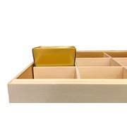 白松おせち箱6.5寸用中子 V-BOX 金ボール 6仕切板用 75個 SD26001-75