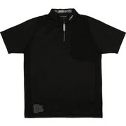 WG5MTG06 90 BLK L [ゴルフシャツ メンズ ハイブリッドジップシャツ Lサイズ ブラック]