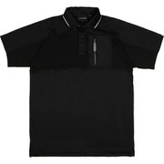 WG5MTG07 90 BLK XL [ゴルフシャツ メンズ ハイブリッドポケットポロ XLサイズ ブラック]
