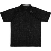 WG5MTG09 90 BLK M [ゴルフシャツ メンズ デジタルパターンポロ Mサイズ ブラック]