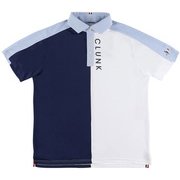 CL5MTG58 42 SAX XXL [ゴルフシャツ メンズ ブロッキングポロ XXLサイズ サックス]