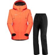 クライメイトレインスーツエーエフウィメン CLIMATE Rain-Suit AF Women 1010-26561 3722 hot red-black Sサイズ(日本：Mサイズ) [アウトドア レインウェア上下セット レディース]