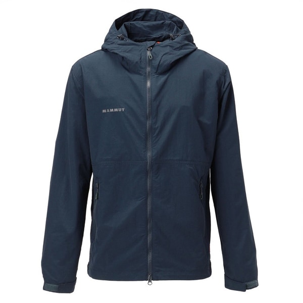 マムート MAMMUTハイキング ウィンドブロック フードジャケット アジアンフィット メン Hiking WB Hooded Jacket AF Men 1012-00391 5118 marine Lサイズ(日本：XLサイズ) [アウトドア ウインドブレーカー メンズ]Ω