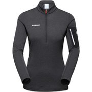 エナジーライト ミッドレイヤー ハーフジッププル ウィメン Aenergy Light ML Half Zip Pull Women 1014-03790 00189 black-phantom Sサイズ(日本：Mサイズ) [アウトドア カットソー レディース]