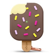 AirPods 3 対応ケース カラビナ 付き 耐衝撃 シリコン ICE CREAM ダークブラウン EL_AP3CSSCIE_BR
