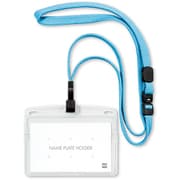吊り下げ名札 フック式 ソフトヨコ名刺 1枚 ミントブルー NL-22P-MBU