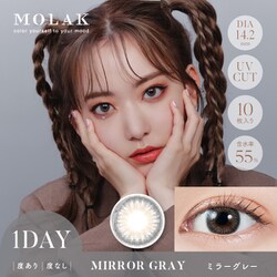ミラーグレー ワンデー 10枚入 -10.00 [カラーコンタクトレンズ]