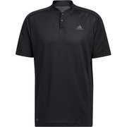 AD22SS UG212 POLO BK HA6159 J/O [ゴルフシャツ メンズ ソリッド半袖ボタンスタンドカラーシャツ J/O ブラック]