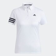 AD22SS LOI52 POLO WH HA0229 J/S [ゴルフシャツ レディース エンボスプリント 半袖ボタンダウンシャツ J/S ホワイト]