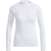 AD22SS SS381 TOPS WH HA3284 J/S [ゴルフシャツ レディース ソリッド 長袖インナーモックネックシャツ J/S ホワイト]