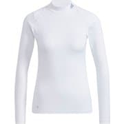 AD22SS SS381 TOPS WH HA3284 J/L [ゴルフシャツ レディース ソリッド 長袖インナーモックネックシャツ J/L ホワイト]