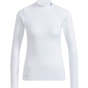 AD22SS SS381 TOPS WH HA3284 J/OT [ゴルフシャツ レディース ソリッド 長袖インナーモックネックシャツ J/OT ホワイト]